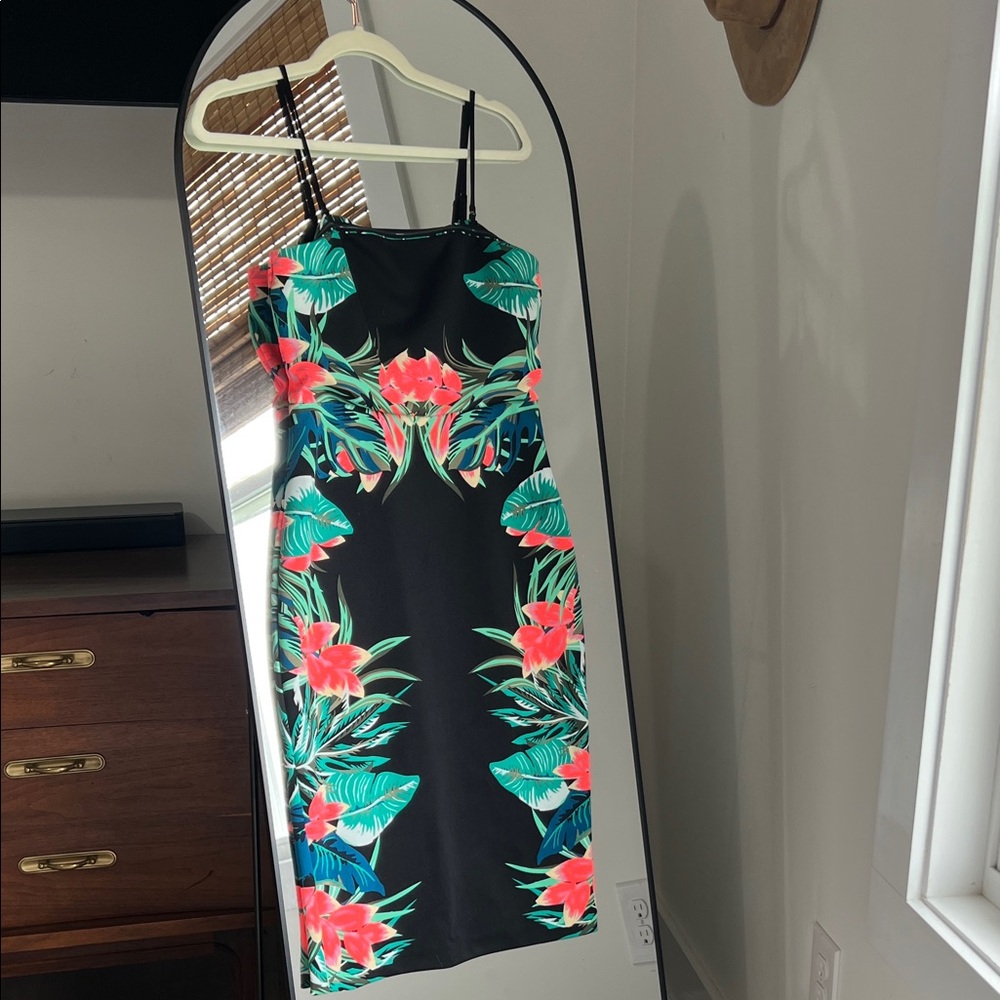 Floral Black Dress